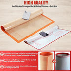 Silicone Pastry Mat 36x24 Inch Nonstick Baking Mat with Measurements, Kitchen Counter Mats for Dough, Pastry, Dough Rolling, Kneading Board, Pie Crust, Fondant, Bread, Pasta, Pizza