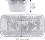 PLASTICPRO Disposable Loaf Pans Aluminum Tin Foil Meal Prep Bakeware - Cookware Perfect for Baking Cakes, Bread, Meatloaf, Lasagna (50, 5 Pound)