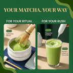 BARISTA EMPEROR® PREMIUM 11pcs MATCHA WHISK SET - Professional Matcha Kit Set with Matcha Bowl, Matcha Whisk, Milk Frother, Spoon, Matcha Sifter, Scoop, Scoop Stand, Measuring Cup, Tea Mat and Cloth