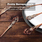 Runfly Gorgeous Retro Royal Rose Gold/Copper Stainless Steel 20 Pieces Flatware Set, Silverware Set, Anti-rust Stainless Steel Gold Cutlery Set Utensils Including Fork Spoon and Knife