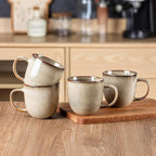 AmorArc 12oz Coffee Mugs, Ceramic Coffee Mugs set of 6 for Man, Woman, Dad, Mom, Modern Coffee Mugs with handle for Latte/Cappuccino/Milk/Cocoa. Dishwasher&Microwave Safe