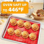 Silicone Baking Mat Roll 12IN*5FT Free Cutting, Non-Slip Pastry Mat, Non-Stick Reusable Air Fryer Liner, Oven Liners, Counter Mat, Freeze Dryer Mat, Easily Cut to Size Fit All Ovens Pans Tins Dishes