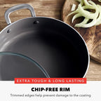 GreenPan x Bobby Flay 4.5QT Nonstick Saute Pan with Glass Lid, PFAS-Free Diamond Ceramic, Induction Suitable, Stay-Cool Silicone Handle, Easy Clean Dishwasher & Oven Safe, Black