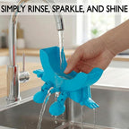 Cute Hanging Sponge Holder with Drainage & Legs, 3D Printed Funny Sink Stand for Round Sponges, Aesthetic Kitchen Sink Edge Organizer, Countertop Decor, Quick-Drying Storage Cleaning Gadget