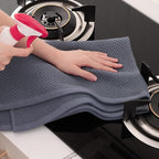 Homaxy 100% Cotton Waffle Weave Kitchen Dish Towels, Ultra Soft Absorbent Quick Drying Cleaning Towel, 20x28 Inches, 12-Pack, Dark Grey