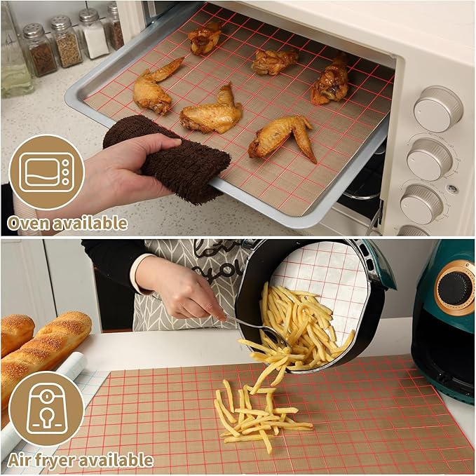 Silicone Baking Mat Roll 12IN*5FT Free Cutting, Non-Slip Pastry Mat, Non-Stick Reusable Air Fryer Liner, Oven Liners, Counter Mat, Freeze Dryer Mat, Easily Cut to Size Fit All Ovens Pans Tins Dishes