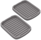 ZAPPOWARE Silicone Sponge Holder -soap Tray - 5.9" X 4.33" Set -2pcs (Gray)