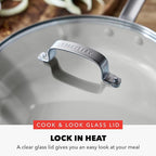 GreenPan x Bobby Flay 4.5QT Nonstick Saute Pan with Glass Lid, PFAS-Free Diamond Ceramic, Induction Suitable, Stay-Cool Silicone Handle, Easy Clean Dishwasher & Oven Safe, Graphite