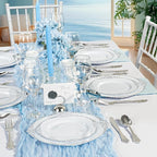 Bestluck 350PCS Silver Plastic Plates for 50 Guests, Disposable Dinnerware Sets Include 100 Silver Rim Plastic Plates, 50 Silverware, 50 Pre Rolled Napkins for Party, Wedding & Decor