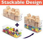 ClearSpace Plastic Pantry Organization and Food Storage Bin – Great Kitchen Organization and Kitchen Storage – Fridge Organizer Bins– 8 Pack