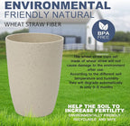 Homienly Unbreakable Plastic Cups Set Wheat Straw Cups 20 OZ Drinking Glasses Reusable Cups for Kitchen Outdoor Stackable Tumblers Water Glasses Drinking Set Freezer Dishwasher Safe (6 PCS, Multi)
