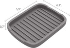 ZAPPOWARE Silicone Sponge Holder -soap Tray - 5.9" X 4.33" Set -2pcs (Gray)