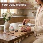 Matcha Whisk Set, 7-Piece Matcha Kit with Ceramic Bowl, Bamboo Whisk, Scoop, Sifter, Holder & Bamboo Mat – Premium Matcha Tea Set for Beginners & Matcha Lovers, Gift Ready