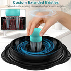 Mini Dish Brush for Cleaning Chicken Shredder, Palm Brush Dish Scrubber with Ergonomic Grip, Kitchen Brush for Washing Dishes, Pans, Pots, Sink (4, Mint Green)