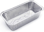(100 Pack) Premium 2-LB Bread Loaf Baking Pans - 8.5" x 4.5" x 2.5" l Heavy Duty l Disposable Aluminum Foil Tins for Cakes Meatloaf Lasagna