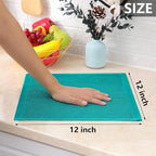 Homaxy 100% Cotton Waffle Weave Kitchen Dish Cloths, Ultra Soft Absorbent Quick Drying Dish Towels, 12 x 12 Inches, 12-Pack, Teal