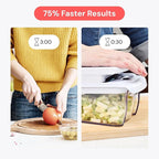 Fullstar All in One Vegetable Chopper and Mandoline Slicer - Food Chopper with Container and Julienne Slicer, Fruit Slicer, Veggie Cutter, Kitchen Gadgets & Gift for Mom (8 in 1, White)