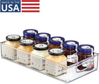 iDesign Stackable Clear Plastic Extra Long Pantry Organizers and Cabinet Storage Bins for Kitchen