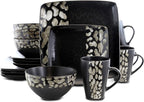 Elama's Savannah 16 Piece Stoneware Dinnerware Set