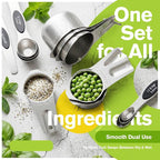 Measuring Cups and Spoons Set, 304 Stainless Steel Measuring Cups Set of 7,8 Magnetic Stainless Steel Measuring Spoons & 1 Leveler for for Measure Dry and Liquid Ingredients