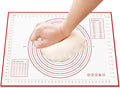 HOOMIL Silicone Baking Mat, Non-Stick, Non-Slip, Extra Large Pastry Mat for Rolling Dough, Bread Pie Crust Pizza Cookies Fondant Making, with Measurements - 28"x20"