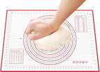 HOOMIL Silicone Baking Mat, Non-Stick, Non-Slip, Extra Large Pastry Mat for Rolling Dough, Bread Pie Crust Pizza Cookies Fondant Making, with Measurements - 28"x20"