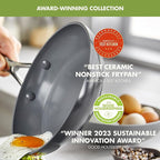 GreenPan Valencia Pro Hard Anodized Healthy Ceramic Nonstick 8" and 10" Frying Pan Skillet Set, PFAS-Free, Induction, Dishwasher Safe, Oven Safe, Gray
