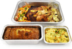 (100 Pack) Premium 2-LB Bread Loaf Baking Pans - 8.5" x 4.5" x 2.5" l Heavy Duty l Disposable Aluminum Foil Tins for Cakes Meatloaf Lasagna