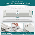 Large Faucet Mat for Kitchen Sink - Stone Drying Mat for Kitchen Counter, Diatomite Fast Drying Stone Sink Tray, Super Absorbent, Stylish Decor and Protector for Bathroom (Light Grey, 23.6" x 5.5")