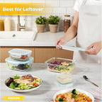 AISOON 50 Pcs 85oz Large Food Storage Sets with Lids, Airtight Kitchen Pantry Containers, Leakproof & BPA-Free Meal Prep Containers, Freezer, Microwave & Dishwasher Safe with Labels & Pen
