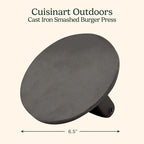 Cuisinart 6.5" Cast Iron Smashed Burger Press,Round Flat Edge Grill Press for Crispy Smash Burgers,Burger Tool for Grill and Griddle Accessories, BBQs and Tailgates,(Pack of 8)