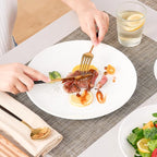 Bestone 12-Piece Round Porcelain Dinnerware Set, Service for 4, Chip Resistant Plates and Bowls,White, Dishwasher & Microwave Safe for Home Daily Use