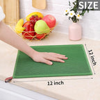 Homaxy 100% Cotton Waffle Weave Kitchen Dish Cloths, Ultra Soft Absorbent Quick Drying Dish Towels, 12 x 12 Inches, 6-Pack, Grass Green
