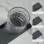NiuYichee 2 Pcs Water Absorbing Stone Trays, Kitchen/Bathroom Sink Soap Dish, Diatomite Tray Used for Hand Soap & Cosmetic Bottles in The Modern Home, 3.54" W x 9" L, Dark Gray