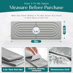 eormoe Faucet Mat for Kitchen Sink - Wider Diatomite Fast Drying Stone Sink Tray, Super Absorbent, Prevents Moisture Buildup - Faucet Splash Guard for Bathroom Counter (Grey, 15x5.3inch)