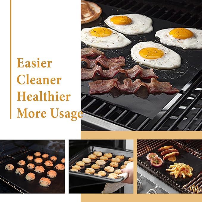 Oven Liners for Bottom, Large Thick Heavy Duty 100% Non-stick Reusable Teflon Mat, Baking Mat for Electric, Gas, Toaster Ovens, Grills, Kitchen Friendly Cooking Accessory (17 * 25 inch)