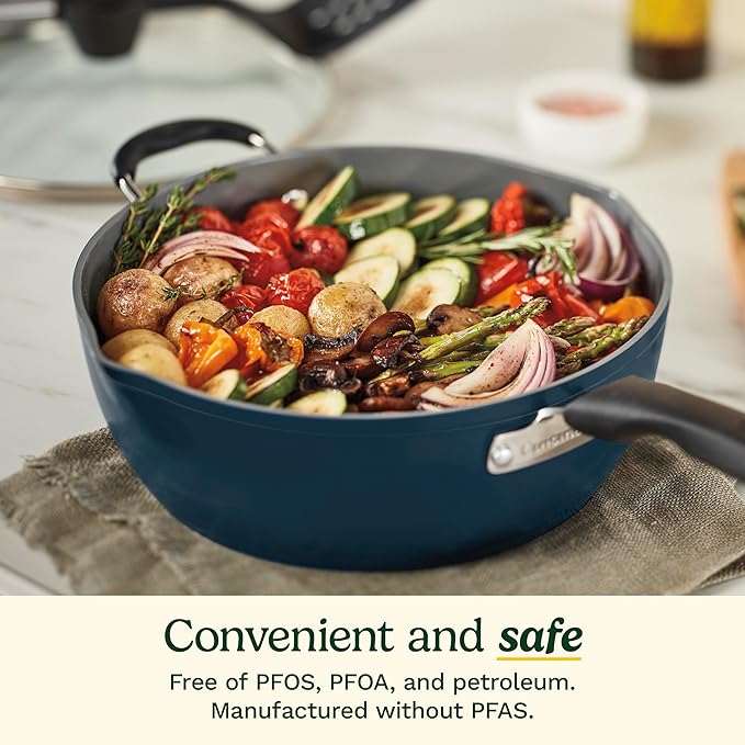 Cuisinart Preferred Pan 4-Pc Set - Sienna Sky (4.5 Qt. Multi-Purpose Pan w/Cover, Steamer, Slotted Turner)