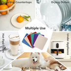 ZLR Silicone Dish Drying Mat & Heat Resistant Trivet (12" x 16") - Waterproof Counter Protector for Air Fryer, Coffee Maker - Non-Slip, BPA Free Kitchen Pad, Easy Clean Dishwasher Safe (Meadow Violet)
