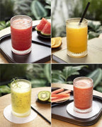 Hobnail Drinking Glasses Set of 8, 12 oz Highball Glasses & 10 oz Cocktail Glasses, Embossed Vintage Kitchen Glassware, Dishwasher Safe Glasses Drinking Set for Whiskey, Juice, Cocktails, Beer