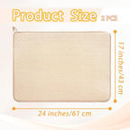 2 Pcs XXL Dish Drying Mats,Absorbent Microfiber Drainer Mat,Large Size 24×17" Pads for Kitchen Counter,Coffee,Rack,Under Sink(Beige)
