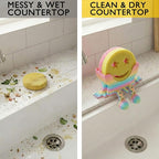 Cute Hanging Sponge Holder with Drainage & Legs, 3D Printed Funny Sink Stand for Round Sponges, Aesthetic Kitchen Sink Edge Organizer, Countertop Decor, Quick-Drying Storage Cleaning Gadget