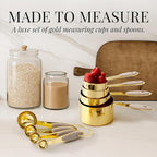 Styled Settings 23-Piece Beige and Gold Utensils Set – Silicone Nonstick Cooking Tools with Garlic Press, Can Opener, Measuring Cups, Utensil Holder – Luxury Kitchen Accessories for Modern Homes