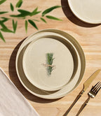 TheTerra Ceramic Dinnerware Sets for 8, 24 Pieces Porcelain Lightweight Plates and Bowls Sets, Scratch Resistant Dish Set, Oven & Microwave & Dishwasher Safe, Cappuccino