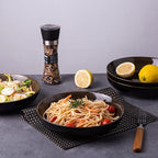 LERATIO Large Pasta Bowls,38oz Ceramic Pasta Bowls,9.0" Reactive Glaze Pasta Bowl Set of 6,Microwave & Dishwasher,Oven Safe,Wide Serving Bowls for Salad,Pasta,Fruit,Scratch Resistant-Coffee