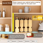 Jolitac Bamboo Pull Out Spice Rack for Cabinet, Slide Out Drawers, Space-Saving Seasoning Kitchen Pantry Sliding Vertical Organization, Easy to Install, 9.1" Wide, 3 Drawers(1.85" Wide), 2-Tier