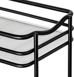 LYNK PROFESSIONAL® Pull Out Spice Rack Organizer for Inside Kitchen Cabinets - 4-3/8 inch Wide - Slide Out Drawer – Black Sliding Spice Organization for cabinet - Spice Racks - 2 Tier