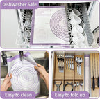 Non Stick Silicone Pastry Mat for Dough Rolling, Extra Large Silicone Baking Mat with Measurements, Baking sheet for Cookies Fondant Pie Crust, Purple 28X20 INCH