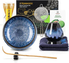 TEANAGOO 7 Pcs Matcha Whisk Set, Matcha Set for Ceremony, Matcha Kit Junware-Blue, Matcha Tea Set for Making Breakfast/Latte, Matcha Whisk Gift Set and Bowl with All Accessories