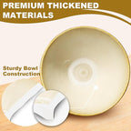 9.4-Inch 2 Sets Ceramic Ramen Bowl (8 Piece) - Japanese Porcelain Dishwasher Microwave Safe Salad Noodles Cereal Pasta Soup Large Bowls with Chopsticks Forks Spoons for Men Women Housewarming Gift
