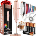 Zulay Kitchen Powerful Milk Frother Wand With 4 AA Duracell Batteries - Ultra Fast Handheld Drink Mixer - Electric Whisk Foam Maker for Coffee, Lattes, Cappuccino, Matcha & Creamer